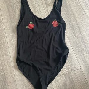 Black rose body suit